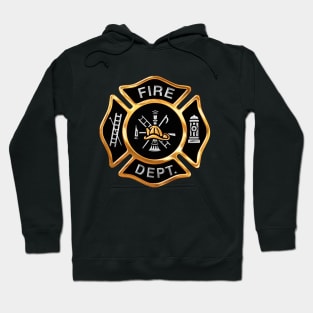 Fire Department Gold Badge Hoodie